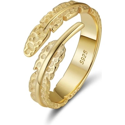 Majya Stříbrný nastavitelný prsten TISA pozlacený 11307