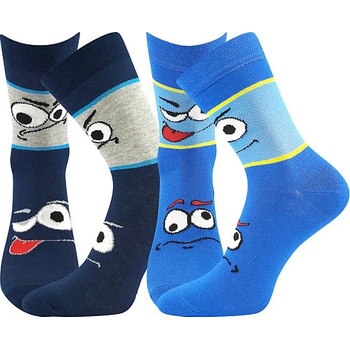 Boma Chlapčenské ponožky Tlamik, tmavo modrá, modrá