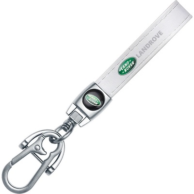 Prívesok na kľúče LAND ROVER biela koža