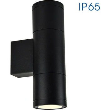 VIVALUX Фасаден аплик BERGAMO - двоен, 2xGU10, черен, IP65 | Външно осветление Vivalux (VIV004972)