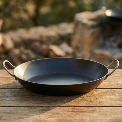 de Buyer Outdoor Paella pánev z uhlíkové oceli 34 cm