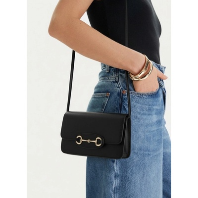 dámska stredná crossbody kabelka Čierna