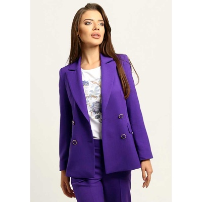 Radek's collection Дамско елегантно сако двуредно във виолетов цвят 42204-706