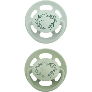 NIP Бебешки залъгалки NIP Green - Cherry, каучук, 6-12 м, 2 броя, мента/светлосиня (4000821428133) - ozone