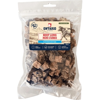Ontario Pure Nature Sušené hovädzie pľúcne mini kocky 150 g