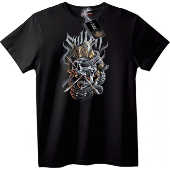 NOONEBRAND Тениска Череп с корона и пипала - 5XL, White