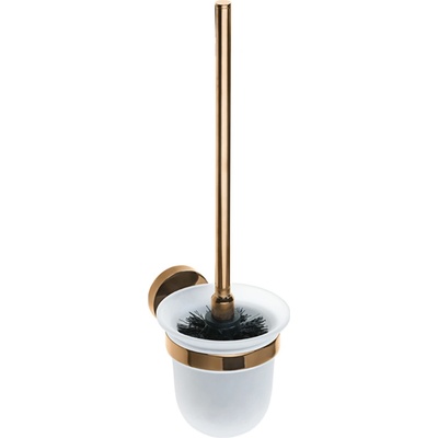 Hopa WC štetka miska sklo 95×360×140 mm Růžové zlato lesklá KDBE158113017