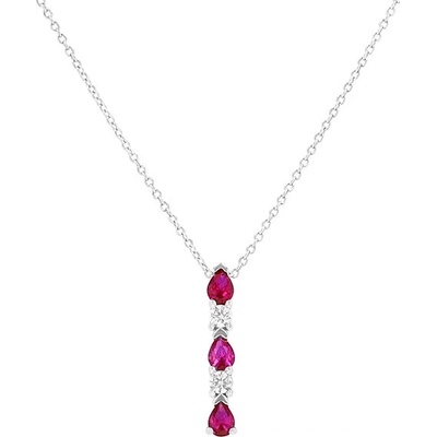 Eppi Elegantný prívesok s diamantmi a rubínmi Anjali P41941