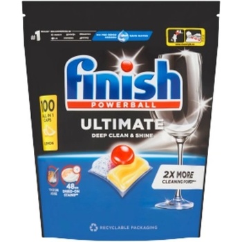 Finish Powerball Ultimate All in 1 Lemon Sparkle kapsle do myčky nádobí 100 ks 1290 g