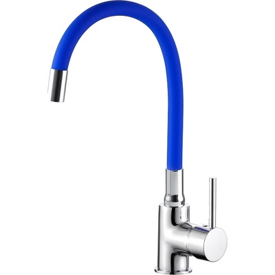 Cascada Едноръкохватков смесител за кухня Cascada Classic Blue с гъвкава тръба (3529174)