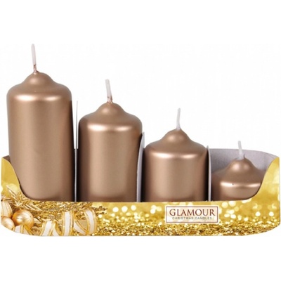 Ceramicus Adventní STUPŇOVITÉ metalické d4,5x5/7/9/11cm 4ks