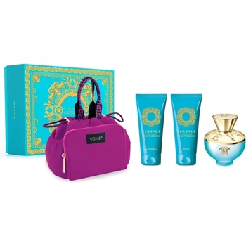 Versace Pour Femme Dylan Turquoise за жени комплект EDT 100 ml + BG 100 ml + SG 100 ml + Несесер