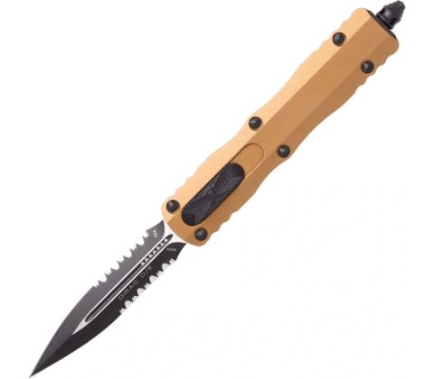 Microtech Dirac D/E Tan Partial Serrated 225-2TA