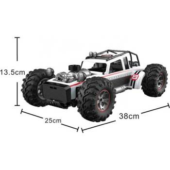 Crazon Състезателен джип с димен ефект, rc управление 1: 10, бял (cr333-yc21121-w)