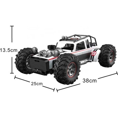 Crazon Състезателен джип с димен ефект, rc управление 1: 10, бял (cr333-yc21121-w)