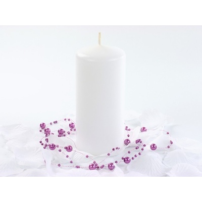 PartyDeco Svíčka válec bílá 60 mm x 150 mm - svíčky na slavnostní svatební stůl