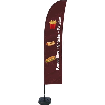 Jansen Display Beach Flag Budget Wind Complete Set Snacks Spanish, 1010 x 4305 mm