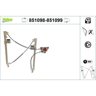 Mechanizmus zdvíhania okna VALEO 851098