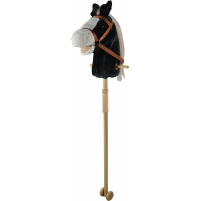 Černý kůň na tyči se zvuky, 95 cm