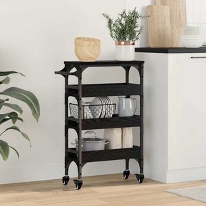 vidaXL Кухненска количка Черния дъб 53 x 20 x 76 см (883024)