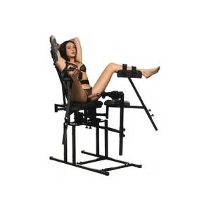 Master Series Obedience Chair с разтварящи краката опори и секс машина (P25071)