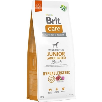 Brit Dog Hypoallergenic Monoprotein Junior Large Breed монопротеинна, с агнешко месо и бял трън 3 кг