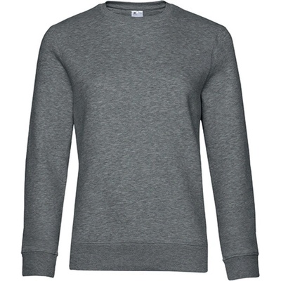 B&C Unisex mikina cez hlavu WW01Q Heather Mid Grey