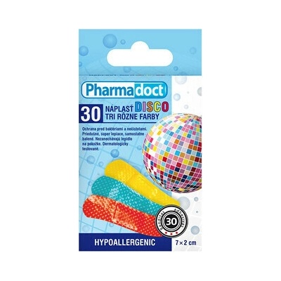 Pharmadoct Disco Náplast barevná 7×2 cm 30 ks