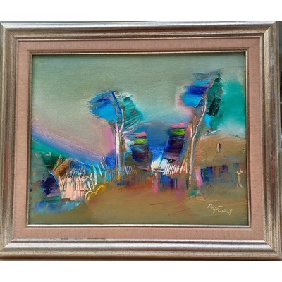 Абстрактен горски пейзаж