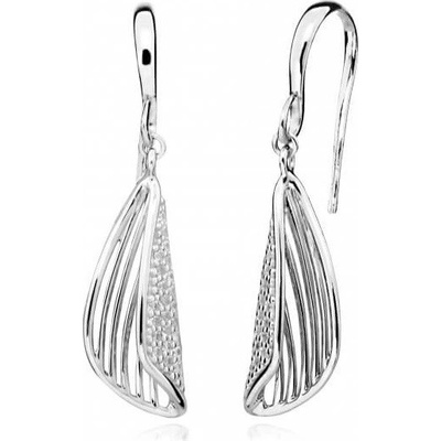 Silver Cat náušnice so zirkónmi SC441