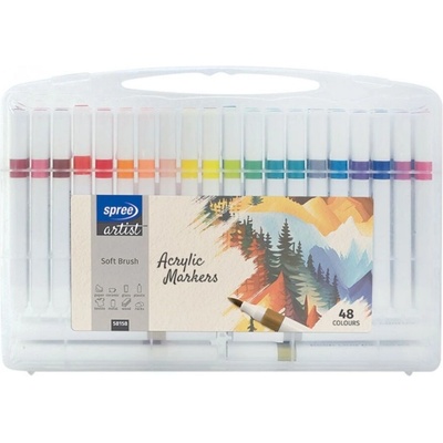 Spree Акрилни маркери SPREE Art Soft Brush 48 цв