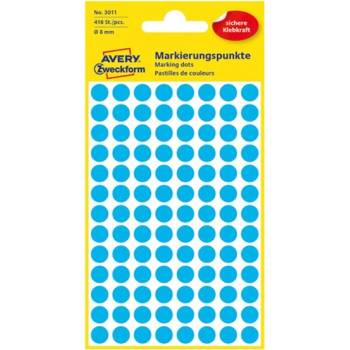AVERY Етикет AVERY 3011 маркираща точка 8mm синя 416 броя (3011)