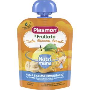 Plasmon Плодова закуска Нутримюн ябълка, банан и мюсли 6м+ 85г - bubu