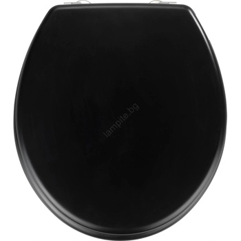 WENKO 20077100-WC тоалетна седалка PRIMA 37x41 см черна/сребриста (WE0625)