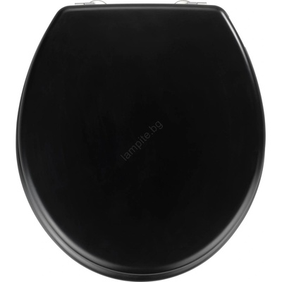 WENKO 20077100-WC тоалетна седалка PRIMA 37x41 см черна/сребриста (WE0625)