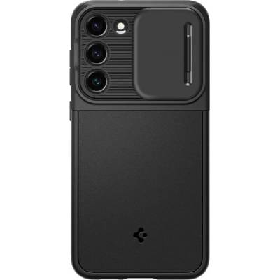 Spigen Калъф с Камерен Предпазител за Samsung S23, Spigen Optik Armor Case, Черен (ACS05733)