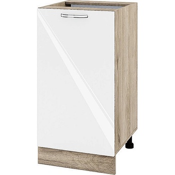 ИРИМ Долен кухненски шкаф Сити АРФ-Бяло гланц-05-28 45 см