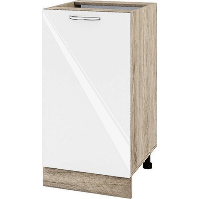 ИРИМ Долен кухненски шкаф Сити АРФ-Бяло гланц-05-28 45 см