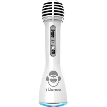 iDance Детски Bluetooth микрофон със светлини и тонколона, бял - iDance