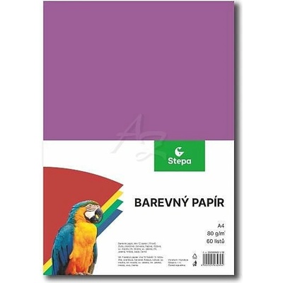 Barevný papír A4 STEPA 100ks 80g fialový