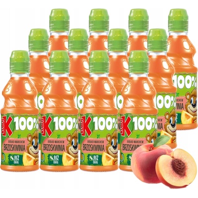 Kubuś 100 % jablkový džús, mrkva, broskyňa 300 ml