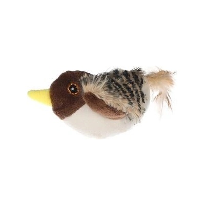 Flamingo plyšový ptáček s catnipem a peřím 10 x 13 x 4,5 cm