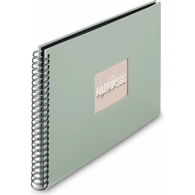 Hama album klasické spirálové FINE ART 36x32 cm, 50 stran, sage, černé listy – Zbozi.Blesk.cz