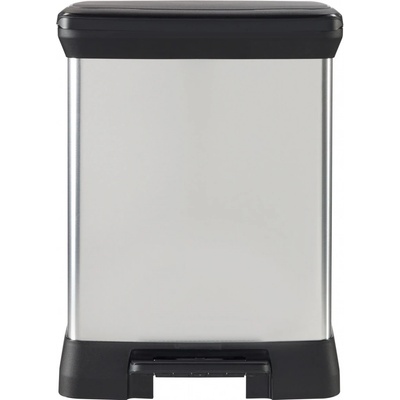 CURVER 02165-582 DECO BIN DUO 18 l + 10 l Odpadkový koš stříbrný