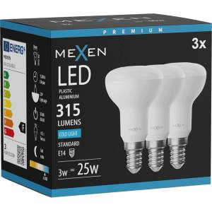 Mexen Nova 3x LED крушка E14, R50, 3W, Студена - 6500K, 315 lm - L103-E14-0365-01x03 (L103-E14-0365-01x03)