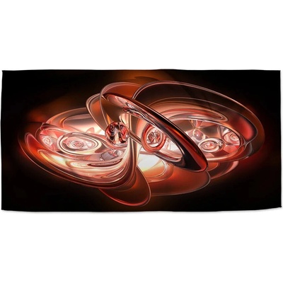 SABLIO Ručník - Červená abstrakce 50x100 cm