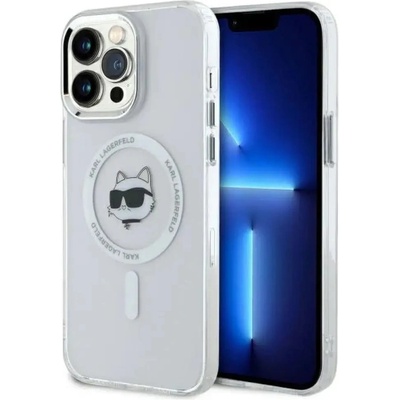 KARL LAGERFELD IML Metal Choupette Head MagSafe Калъф за iPhone 13 Pro - бял (3666339284138)
