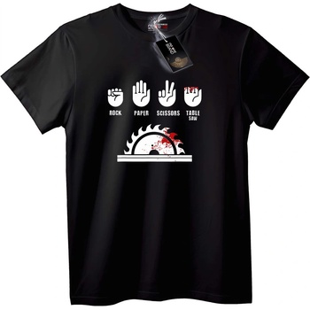 NOONEBRAND Тениска Камък-ножица-маса - 5XL, Black