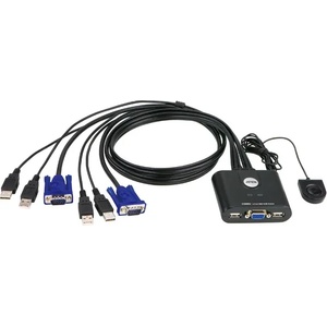 ATEN kvm превключвател usb vga, 2 порта - cs22u cs22u-at (cs22u-at)