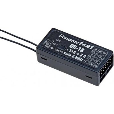 Graupner GR-18 +3xG+3A + Vario přijímač HoTT